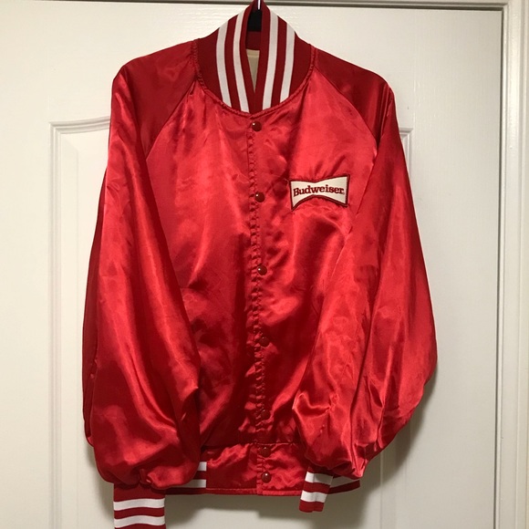 Authentic Original Vintage Style Jackets & Blazers - Vintage Red bomber jacket size L